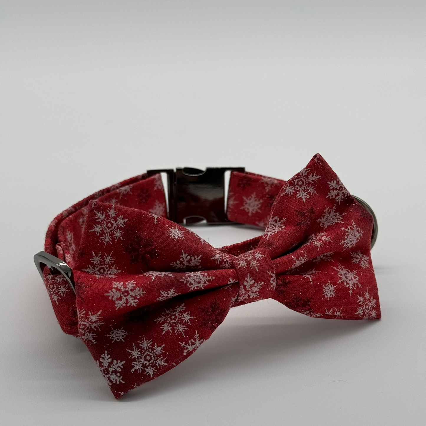 Shiny Christmas Dog Bow & Collar
