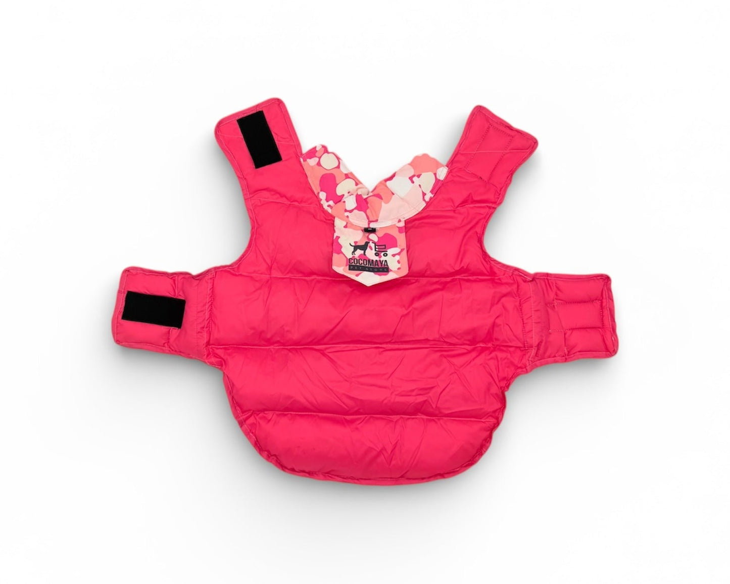 Pink Camo Puffer Winter Dog Jacket
