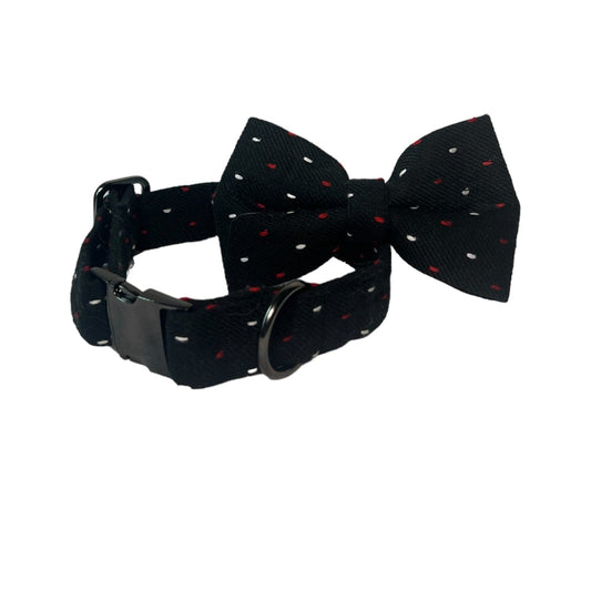 Black Dog Bow and Collar